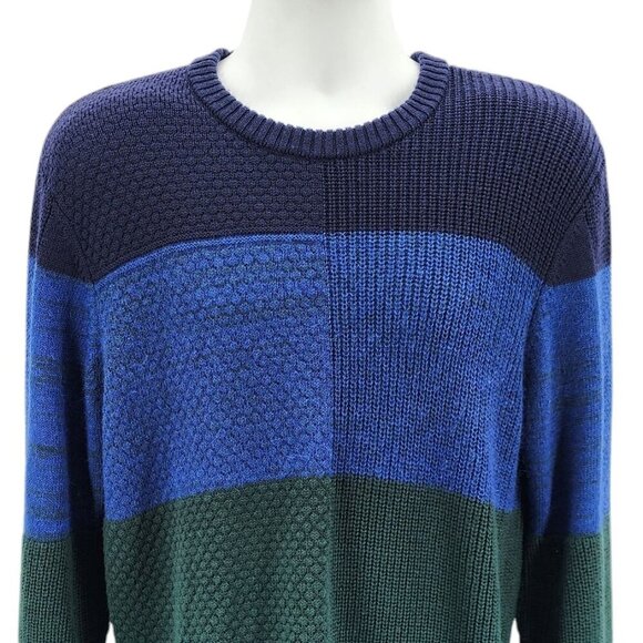 Diesel Crew-Neck K-Everflow Sweater Wool Blend Blue Green Sweater Mens Large - Picture 2 of 10